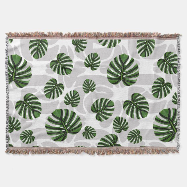 Couverture Modern Boho Botanical Leaves Pattern (Devant)