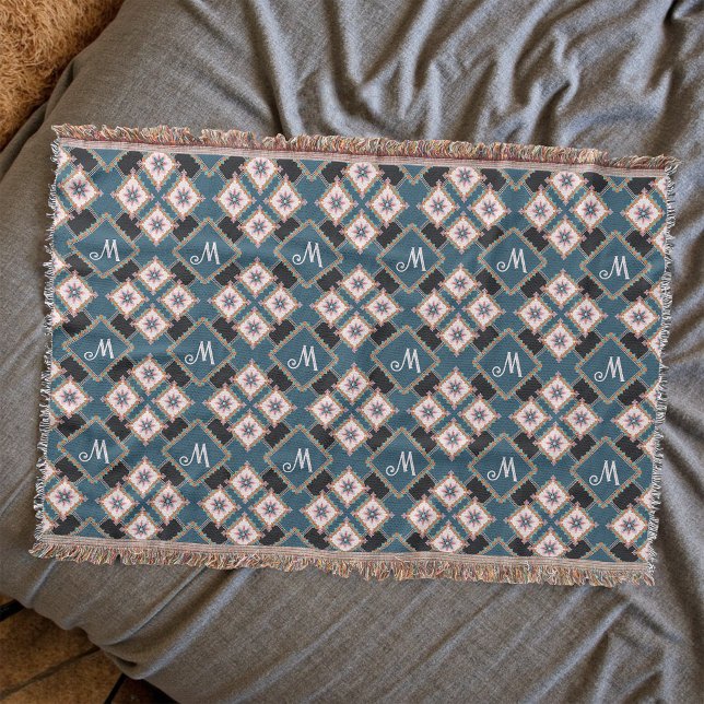 Couverture Moderne Chic géométrique Motif de monographie flor (Créateur téléchargé)