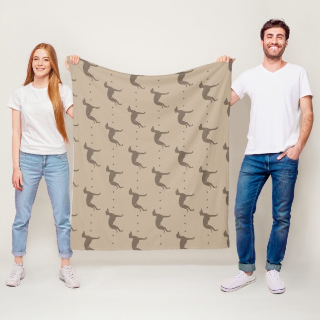 Couverture molle d'ouatine de whippet de motif (En situation)