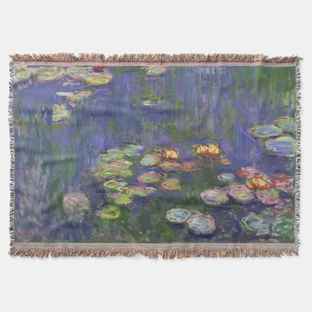 Couverture Monet Water Lilies Chef-d'oeuvre Peinture (Devant)