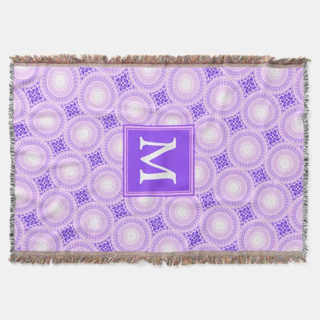 Couverture Monogramme cercles violets motif (Devant)
