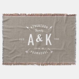 Couverture Monogramme de famille Rustique Arrow