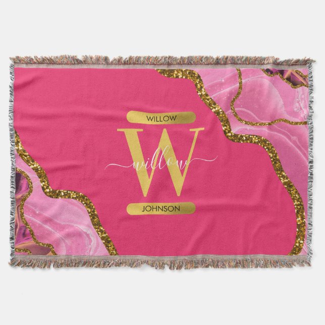 Couverture Monogramme de Parties scintillant de l'âge rose et (Devant)