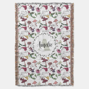 Couverture Monogramme floral Colibri Jardin & Fleurs