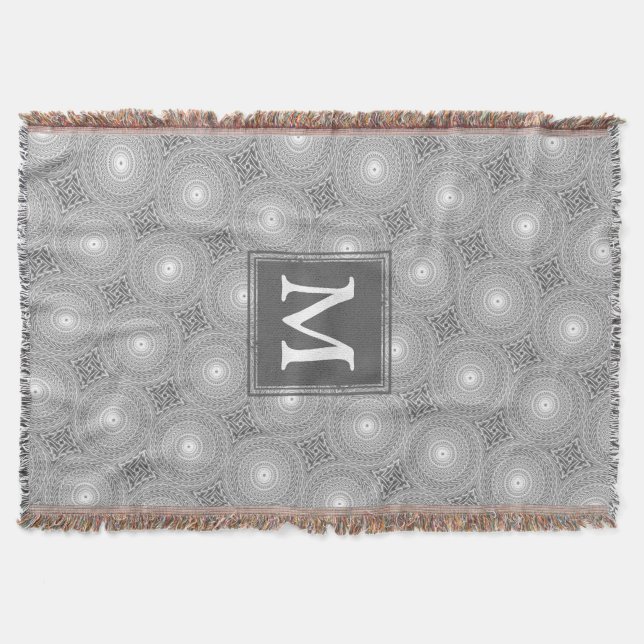 Couverture Monogramme gris cercles motif (Devant)