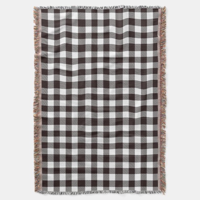 Couverture Monogramme Rustique Chic Plaid (devant Vertical)