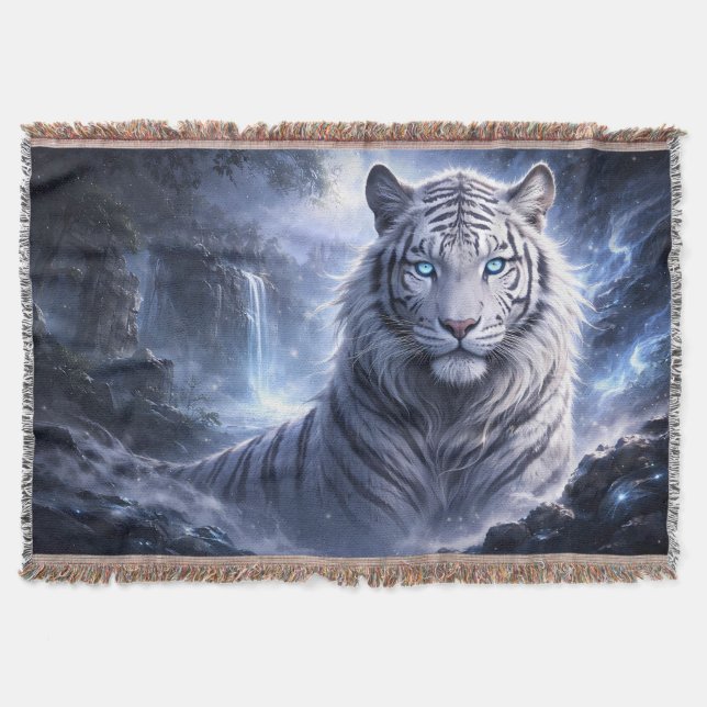 Couverture Moonlit White Tiger Guardian – Blue Fantasy Spirit (Devant)
