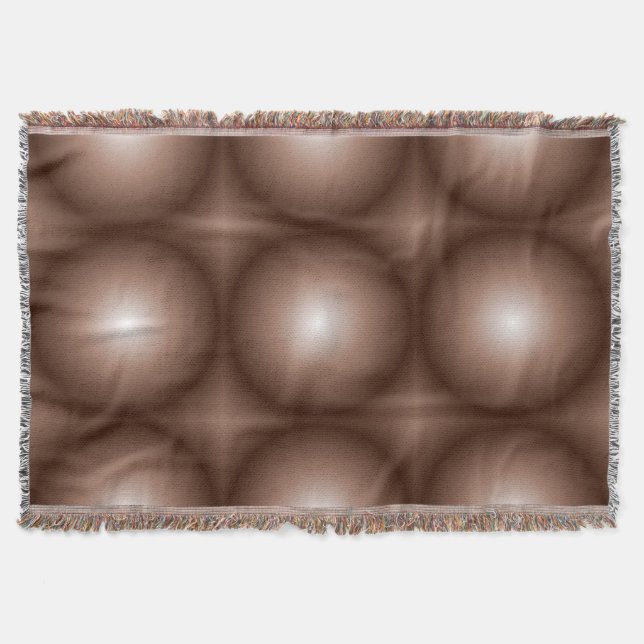 Couverture Mosaïque Brown foncée 3D géométrique Mousse blanch (Devant)