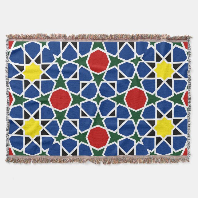 Couverture Mosaïque marocaine Mosaïque géométrique Motif (Devant)