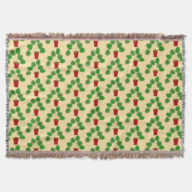 Couverture Mothers Day Monstera Plante Patterned (Devant)