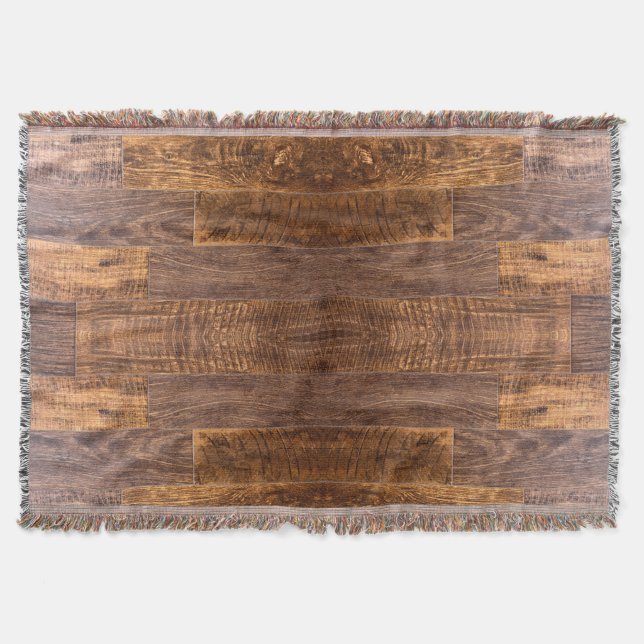 Couverture Motif à grains de bois brun foncé (Devant)