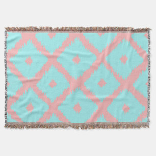 Couverture Motif à la mode de corail turquoise moderne d'ika