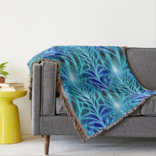 Couverture Motif à répétition électrique bleu brillant