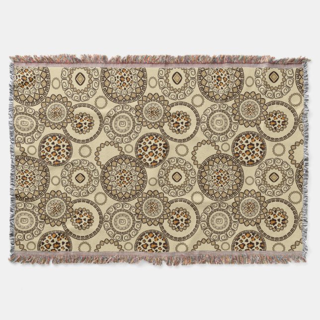 Couverture Motif africain 3 de peau de guépard (Devant)