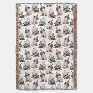 Couverture Motif aspirant de licorne des carlins   de chiot