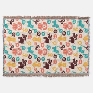 Couverture Motif Avec Chats Et Chiens Amusants