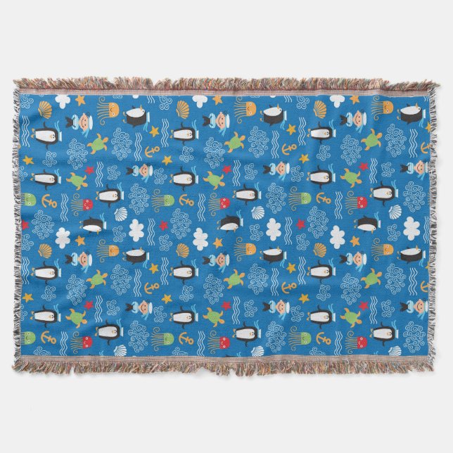 Couverture motif avec le thème de mer (Devant)