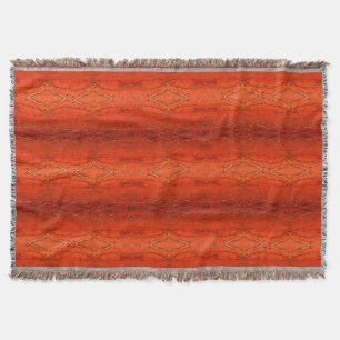 Couverture Motif aztèque orange rustique