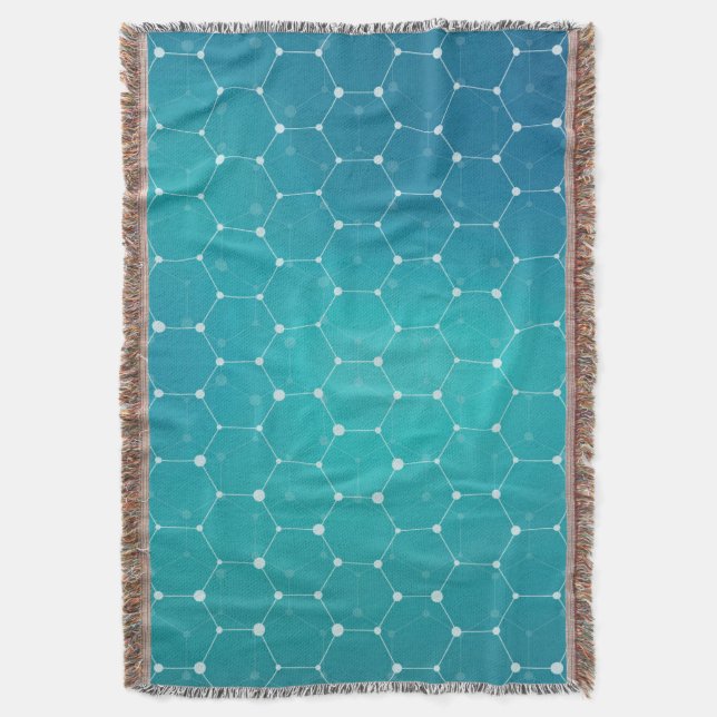 Couverture Motif bleu d'ADN de Teal (devant Vertical)