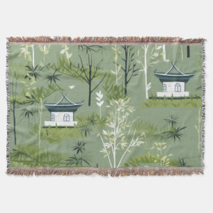 Couverture Motif botanique de la forêt de bambou Zen (2)