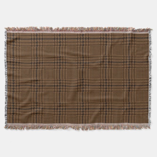 Couverture Motif Brown Houndstooth Glen Check (Devant)