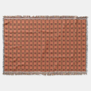 Couverture Motif Brown rouge complexe