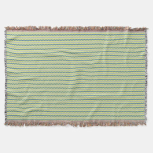 Couverture Motif Chevron zigzag dans les couleurs bleu vert