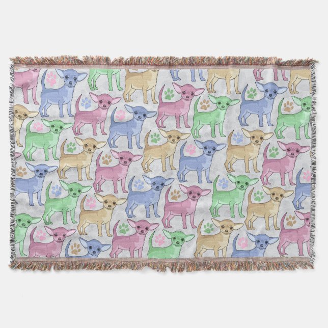 Couverture Motif coloré d'amant de chiwawa (Devant)