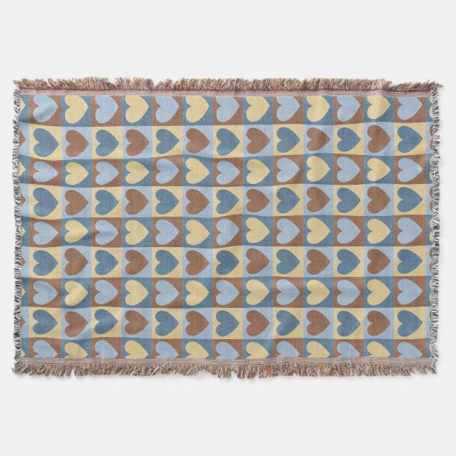 Couverture Motif Country Chic Hearts (Devant)