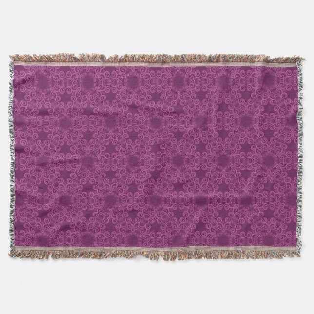 Couverture Motif d'arabesque de prune (Devant)