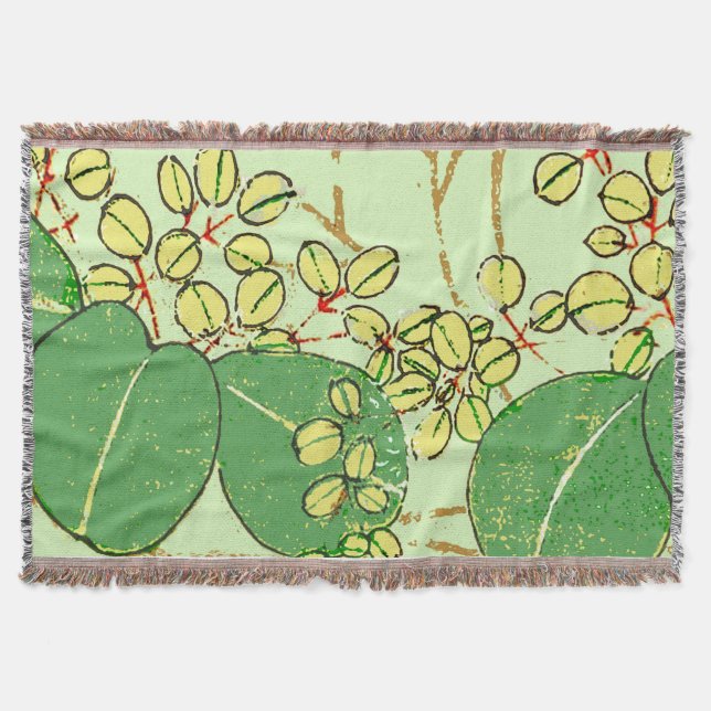 Couverture Motif d'art botanique floral de la feuille japonai (Devant)
