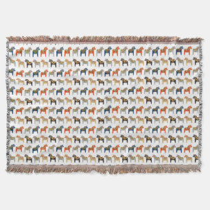 Couverture Motif d'art populaire suédois Dala Horse