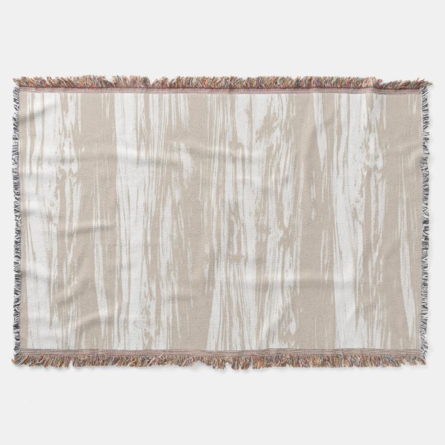Couverture Motif de bois de flottage - taupe bronzage et (Devant)