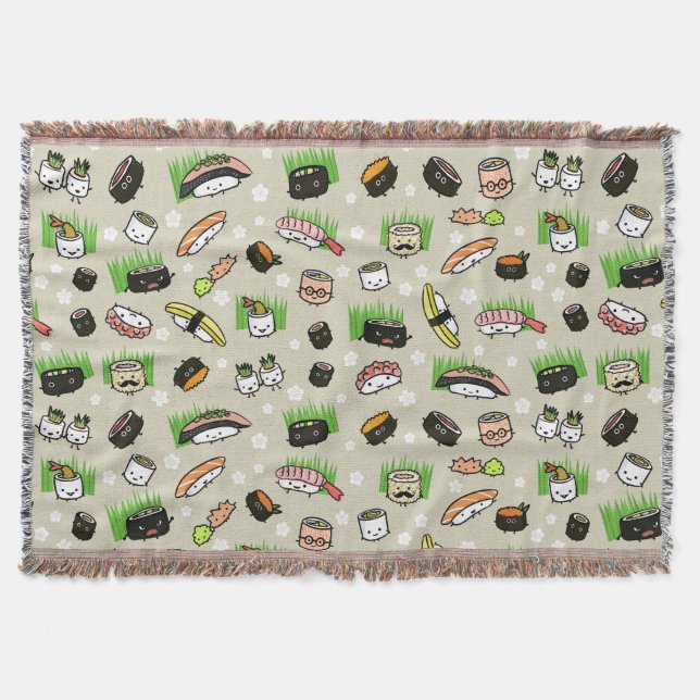 Couverture Motif de caractères de sushi (Devant)