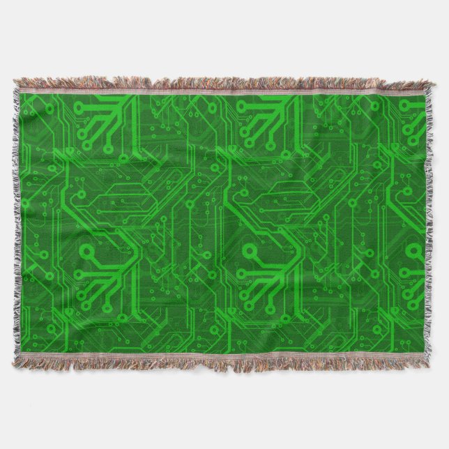 Couverture Motif de carte électronique de vert (Devant)