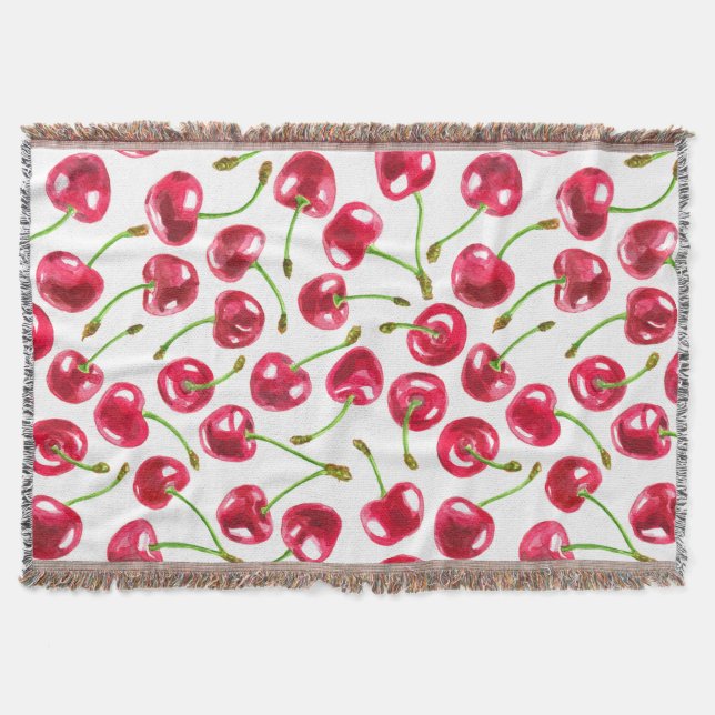 Couverture Motif de cerises d'aquarelle (Devant)