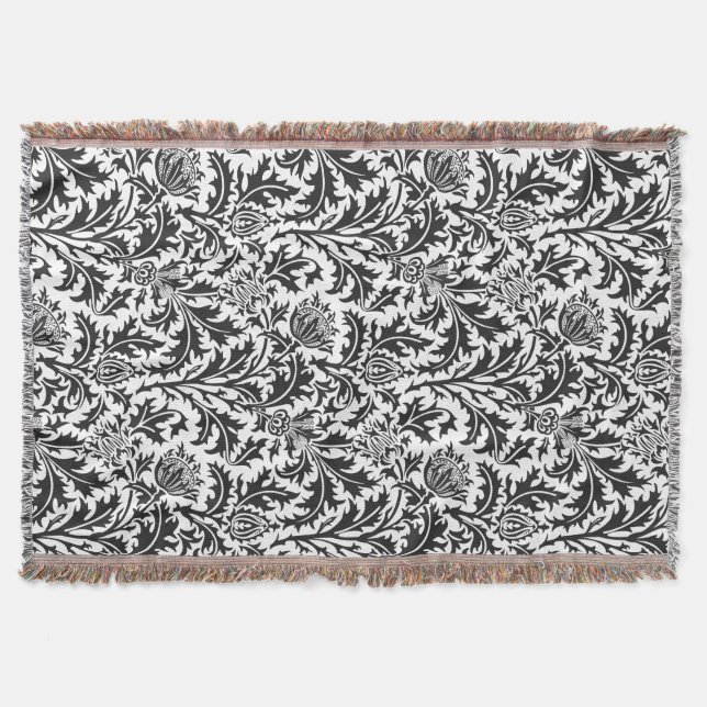 Couverture Motif de chardon de William Morris élégant (Devant)
