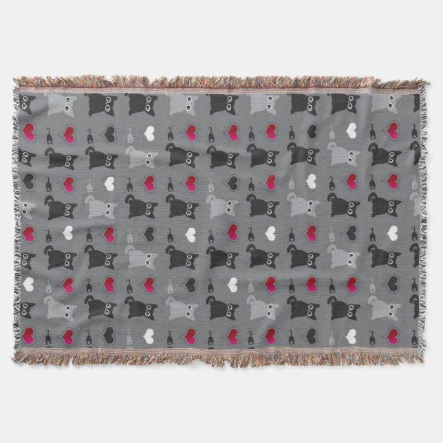 Couverture motif de chaton et de souris (Devant)