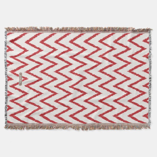 Couverture Motif de chevron rouge kat texturé chic moderne (Devant)