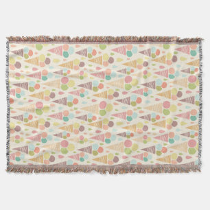 Couverture Motif de cornets de crème glacée