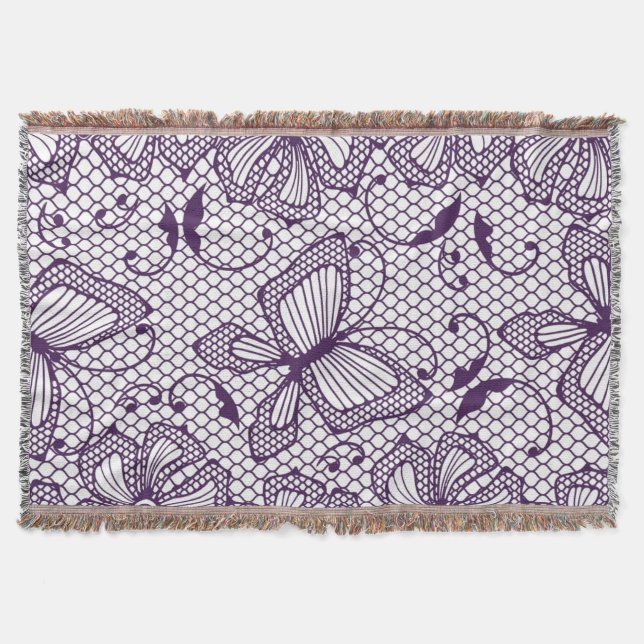 Couverture Motif de dentelle avec des papillons (Devant)