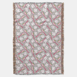 Couverture Motif de dents d'arc-en-ciel