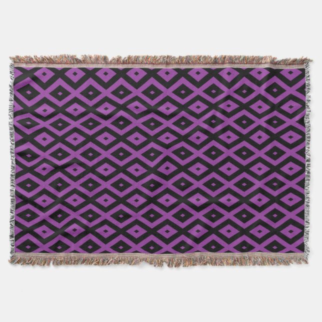 Couverture Motif de diamants violet et noir (Devant)