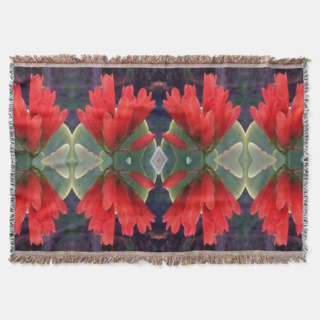 Couverture Motif de fleurs rouge (Devant)