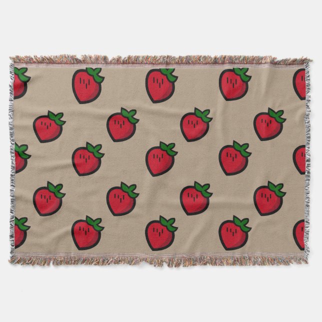 Couverture Motif de fraise rouge mignonne pour les Vegas (Devant)
