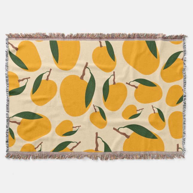 Couverture Motif de fruits d'été Mango (Devant)