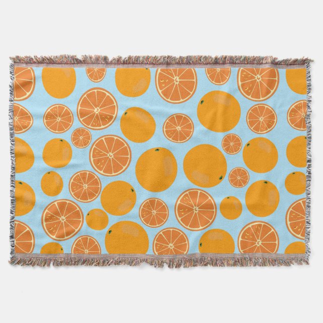 Couverture Motif de fruits orange (Devant)