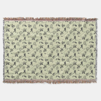 Couverture Motif de hockey vintage