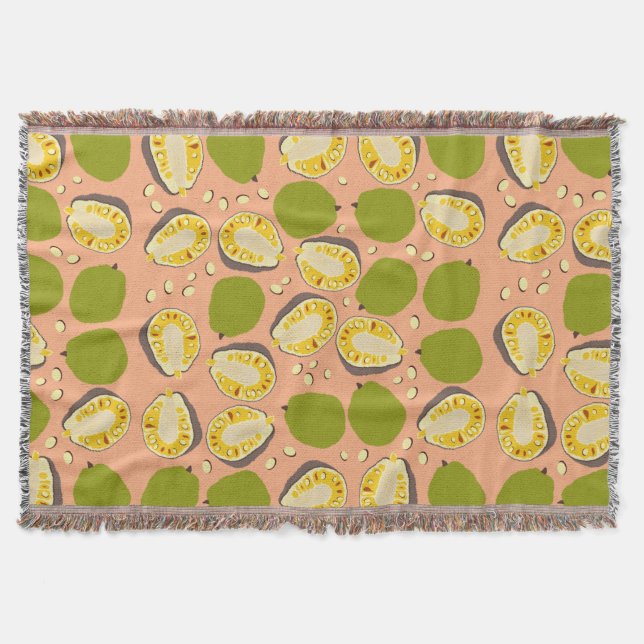 Couverture Motif de Jackfruit d'été tropical - Fruit exotique (Devant)