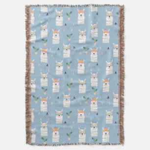 Couverture Motif de lama de lunettes de soleil d'arc-en-ciel